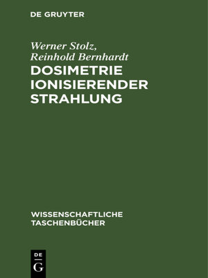 cover image of Dosimetrie ionisierender Strahlung
